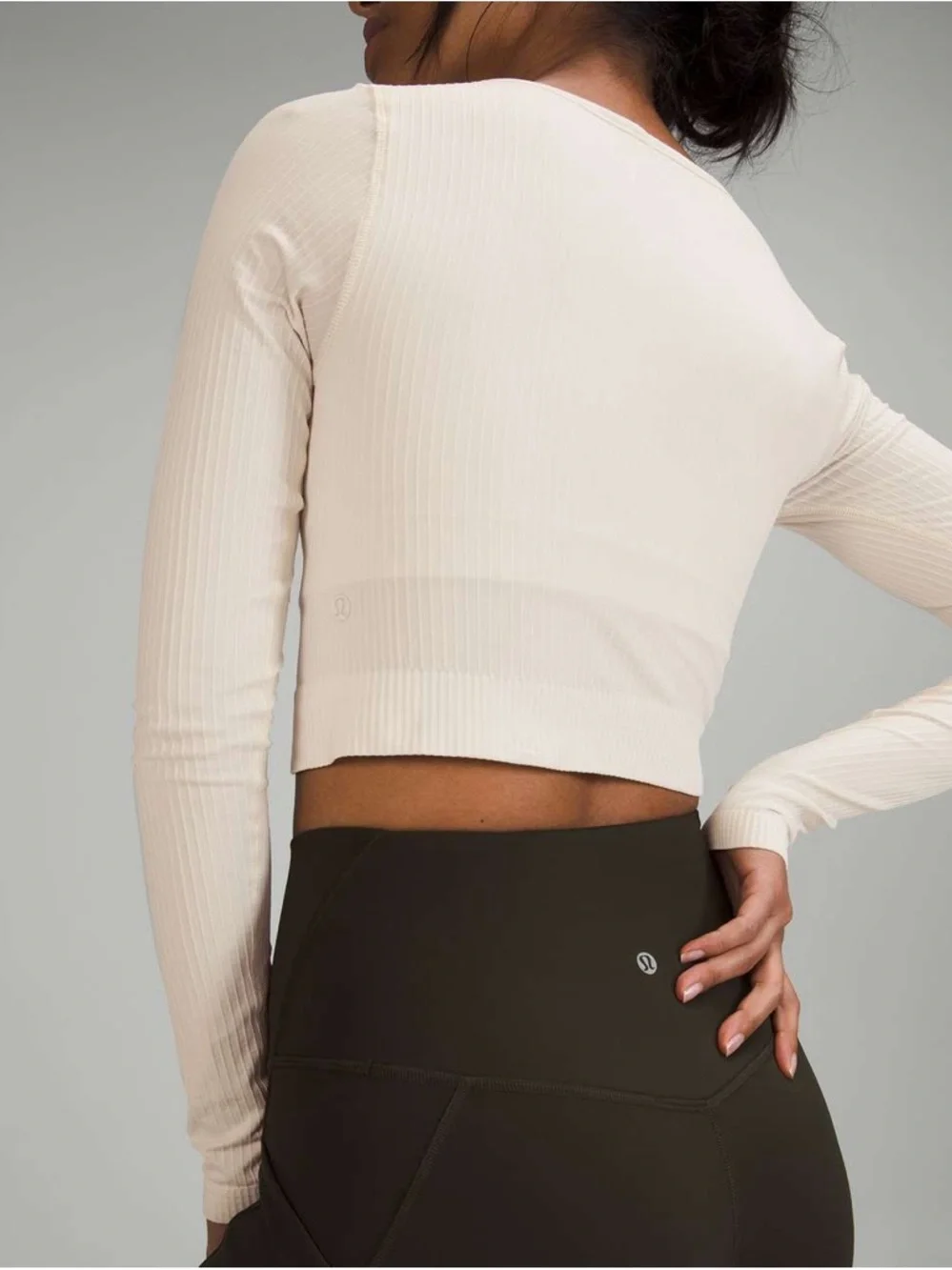 Lululemon Ebb to Street Long Sleeve Top White Opal 8